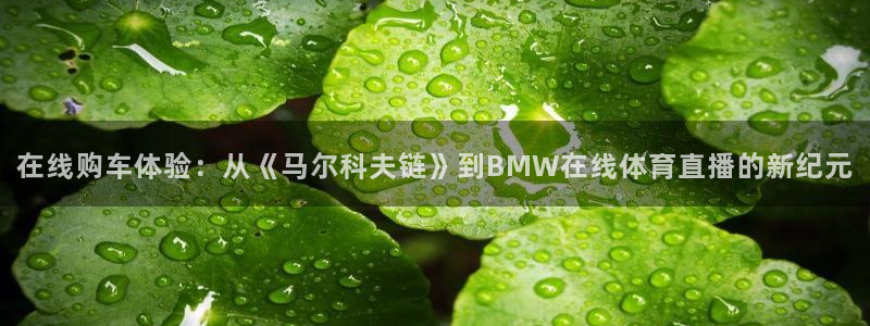 在线购车体验：从《马尔科夫链》到BMW在线体育直播的新纪元